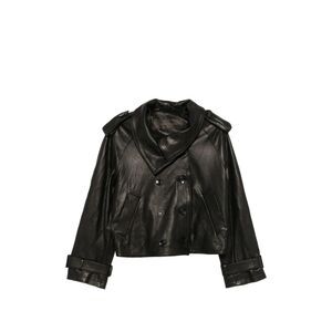 Giorgio Brato Black Jackets - Leather Jackets Women